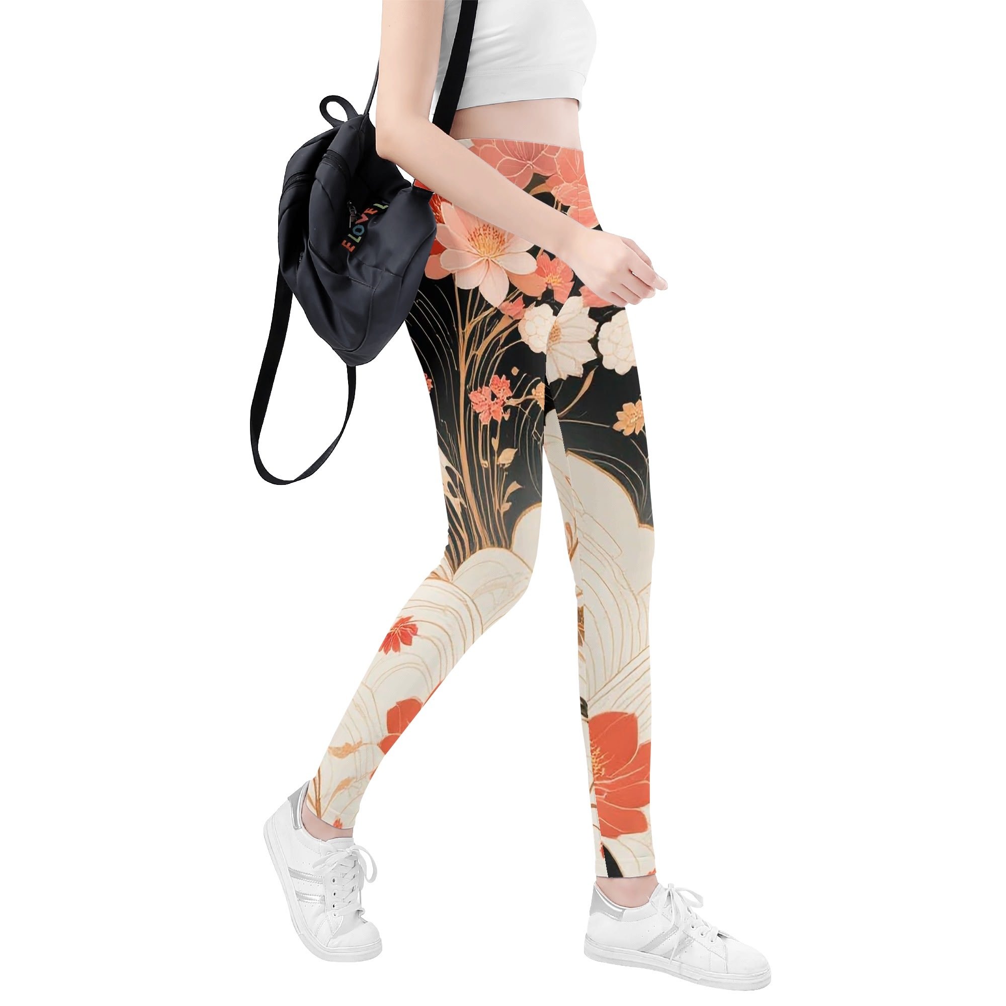 Women's Yoga Pants Leggings with Mid Waist and All Over Print