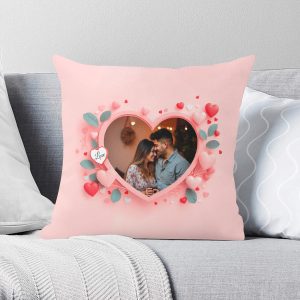 Customizable Pillow with Romantic Design