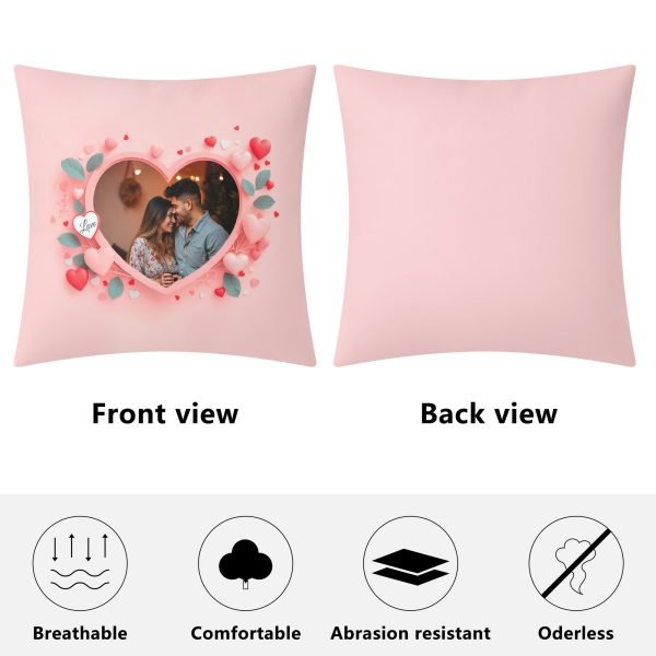 Customizable Pillow with Romantic Design