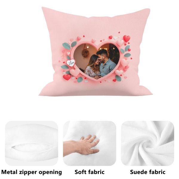 Customizable Pillow with Romantic Design
