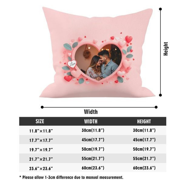 Customizable Pillow with Romantic Design