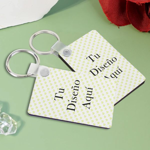 Universal MDF Keychain Rectangle Bags Chain Car Chain