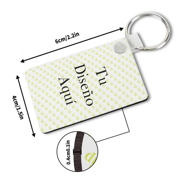 Universal MDF Keychain Rectangle Bags Chain Car Chain