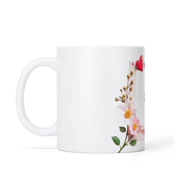 Elegant 11oz mug with personalized patterns Valentine's Day