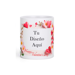 Elegant 11oz mug with personalized patterns Valentine's Day