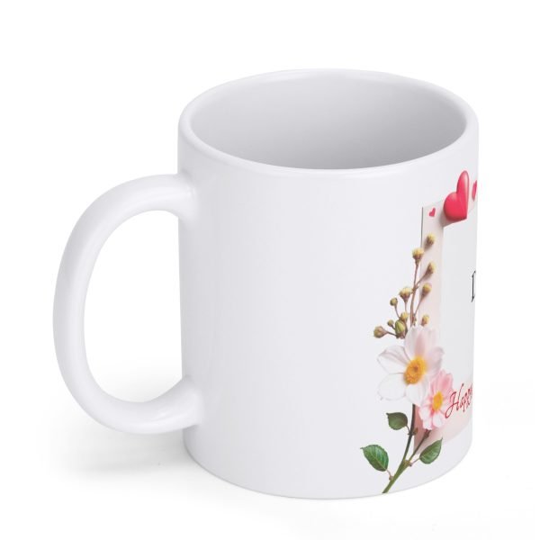 Elegant 11oz mug with personalized patterns Valentine's Day