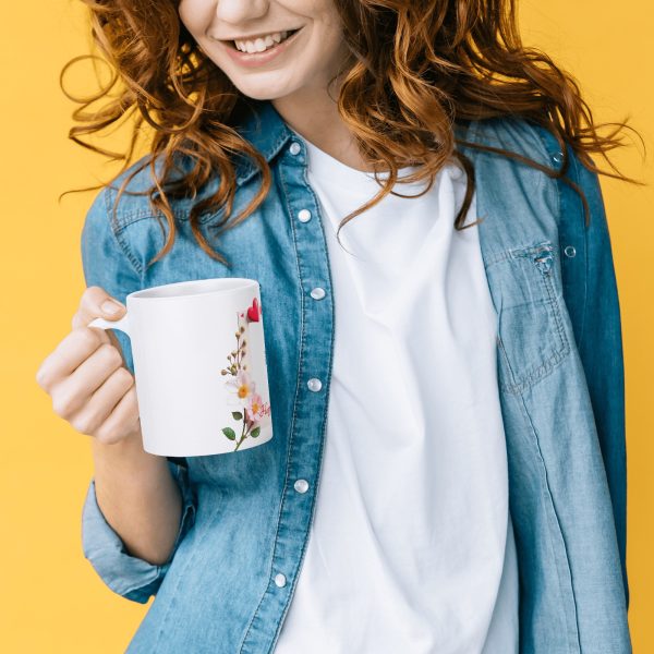 Elegant 11oz mug with personalized patterns Valentine's Day