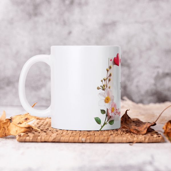 Elegant 11oz mug with personalized patterns Valentine's Day