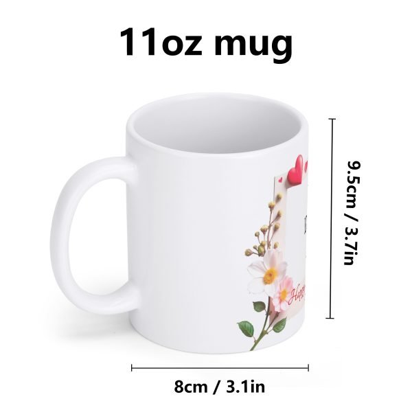 Elegant 11oz mug with personalized patterns Valentine's Day