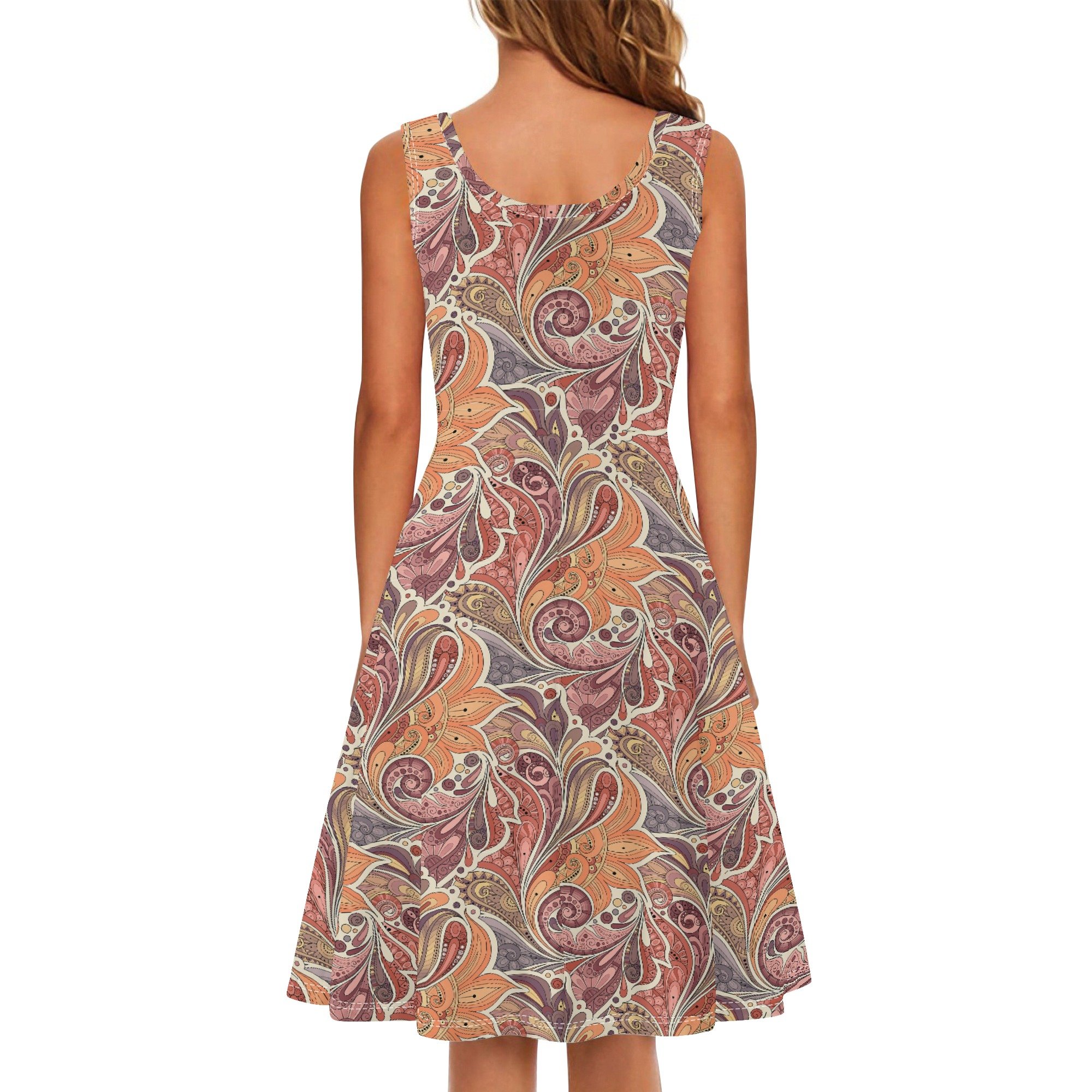 Boho Chic Women's Sleeveless Midi Dress