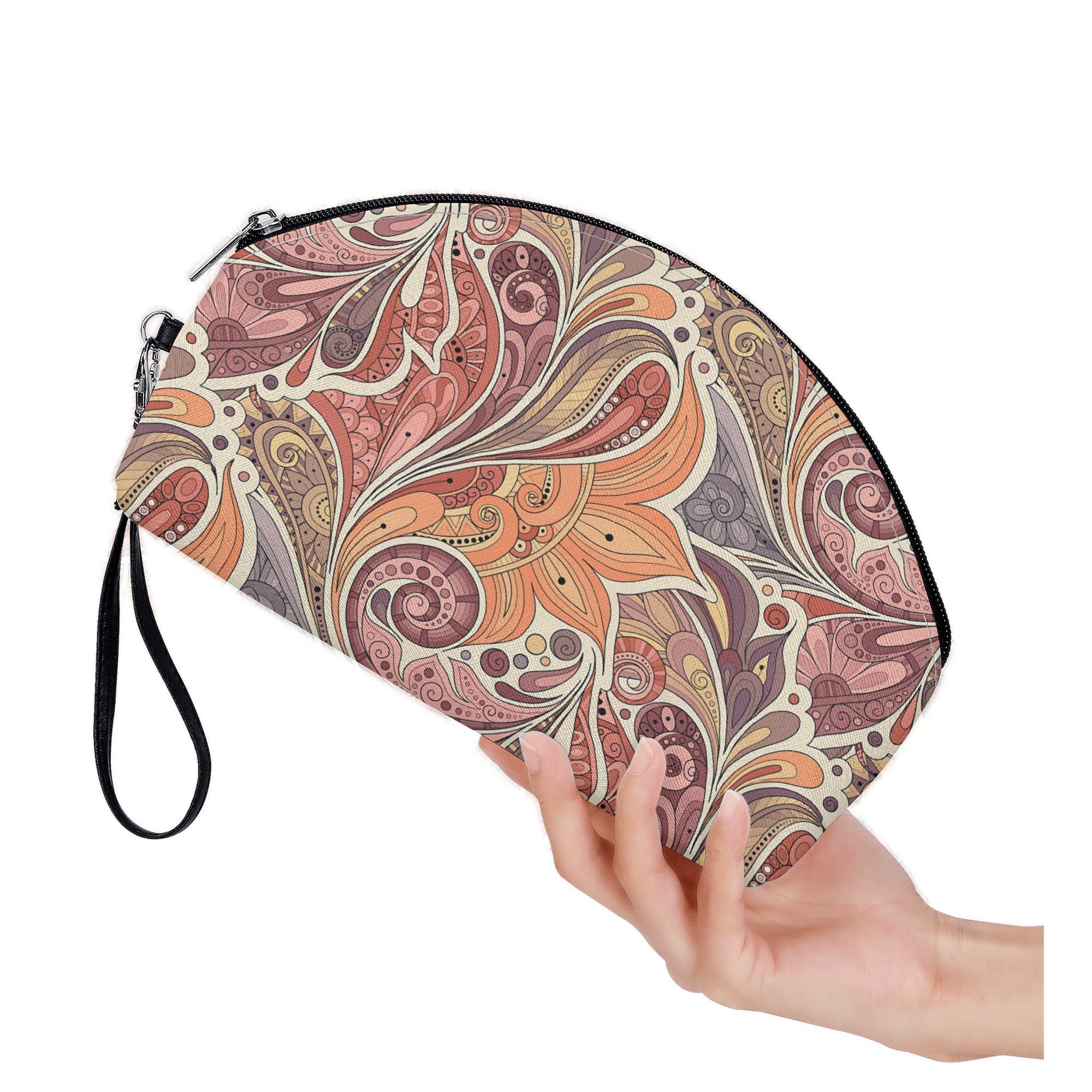 Boho Chic Curved Cosmetic Bag