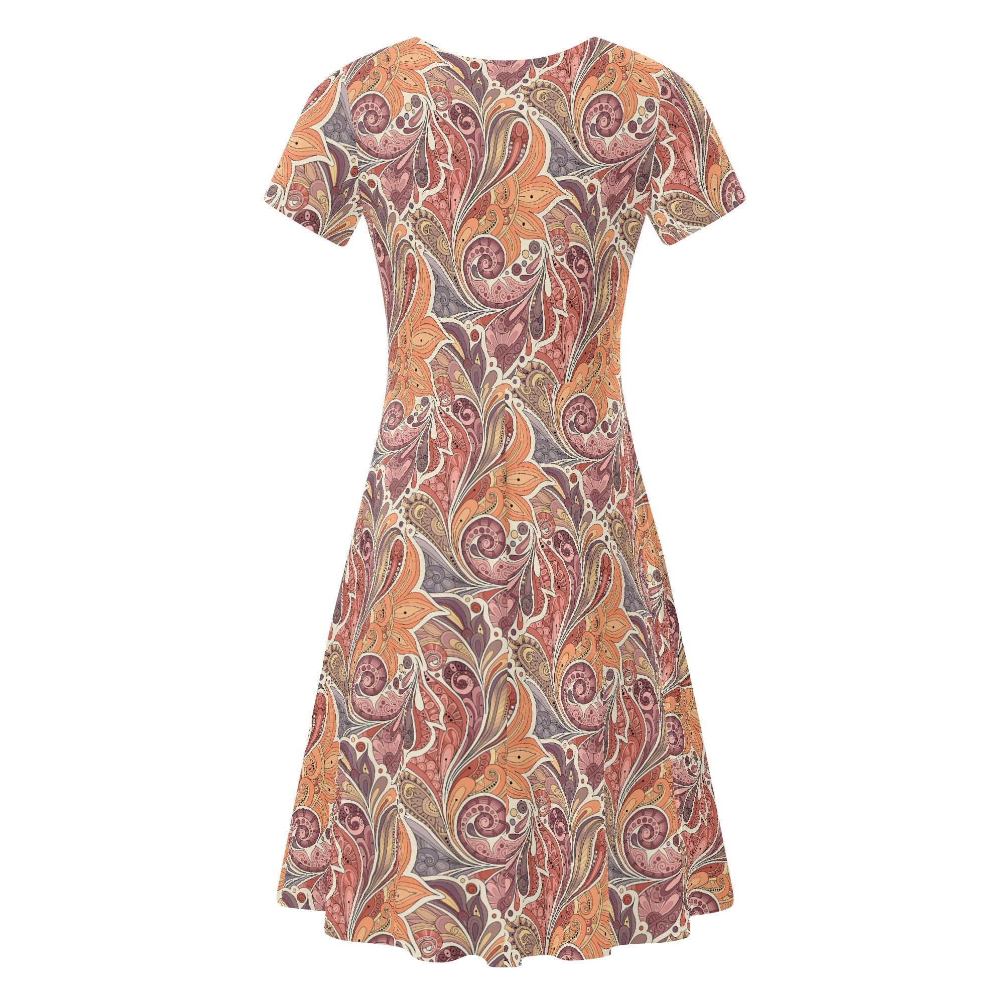 Women's Boho Chic Short Sleeve Ruffle Dress