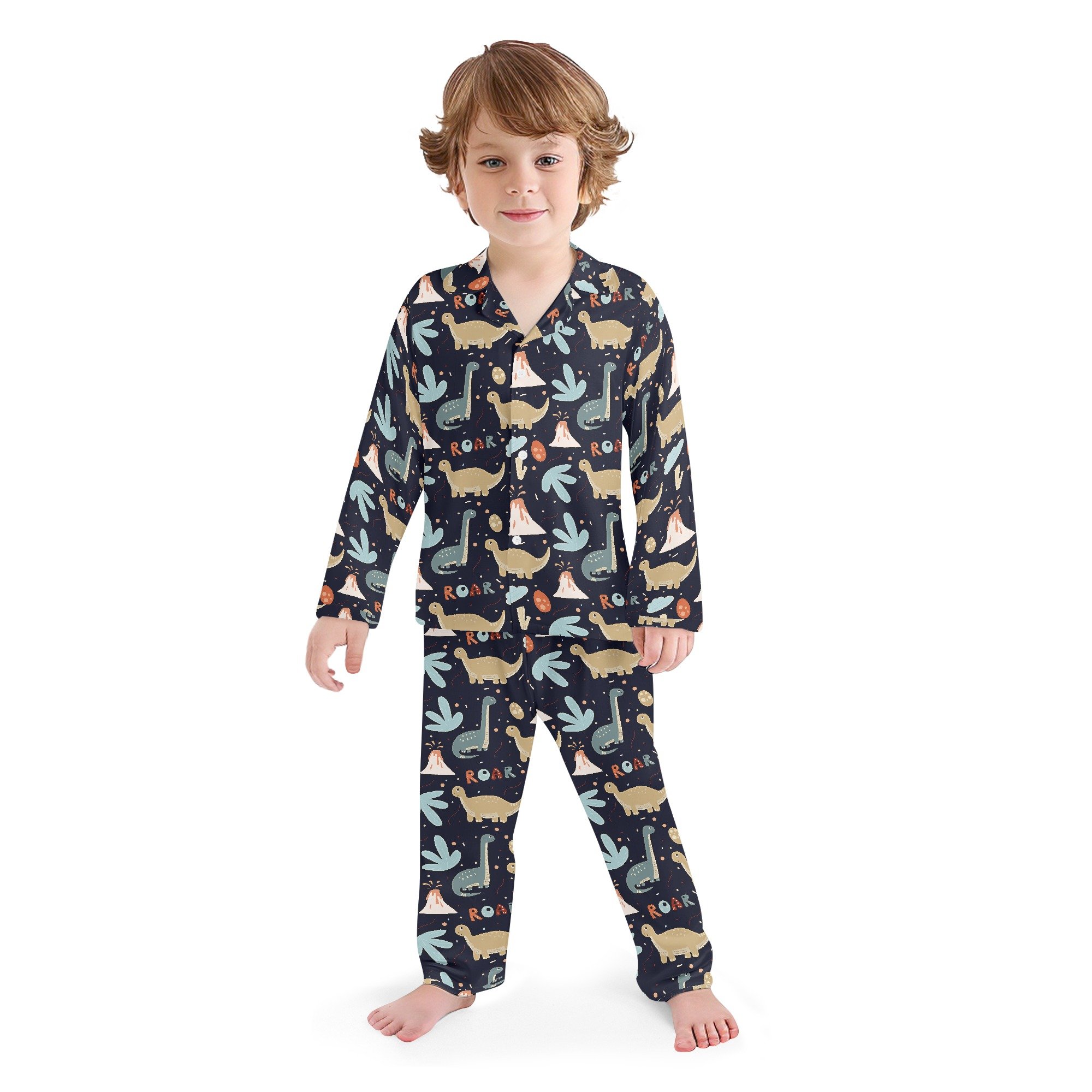 Prehistoric Kids Long Neck Design Pajama Set