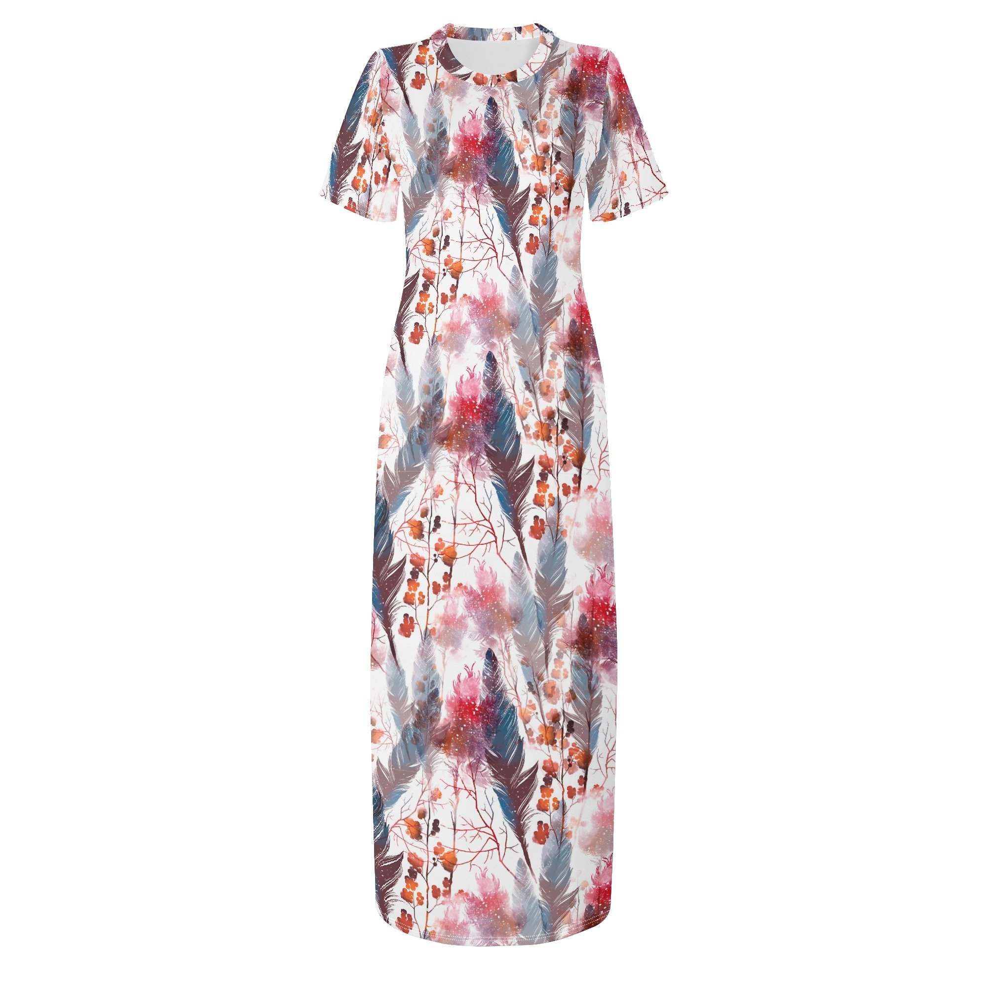 Women's Short Sleeve Casual Dress Boho Chic Long Dresses