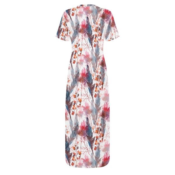 Women's Short Sleeve Casual Dress Boho Chic Long Dresses