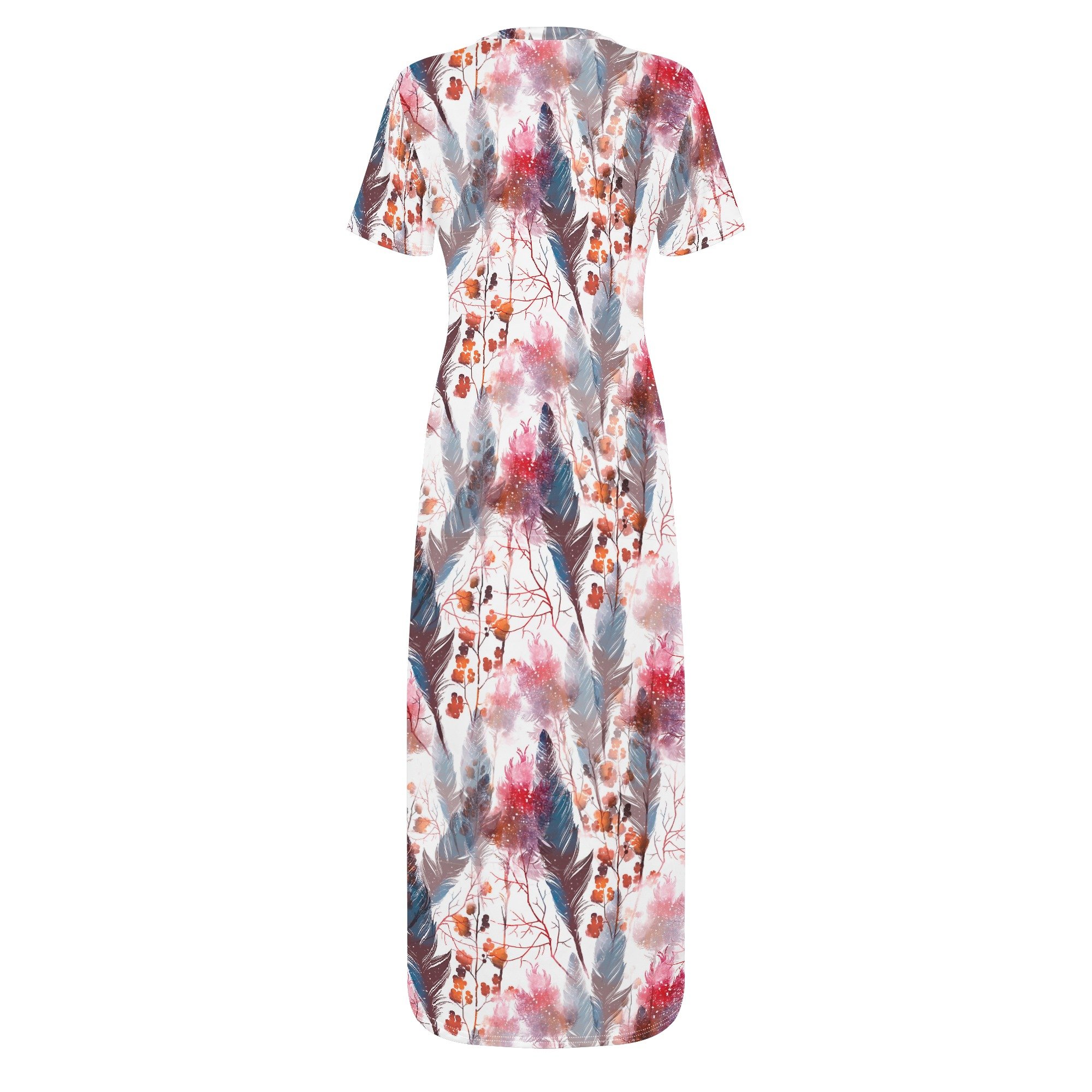 Women's Short Sleeve Casual Dress Boho Chic Long Dresses