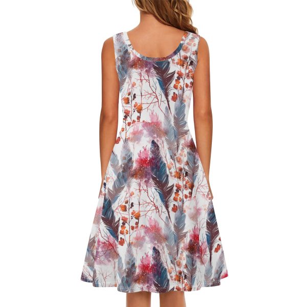 Women's Boho Chic Sleeveless A-Line Midi Dress