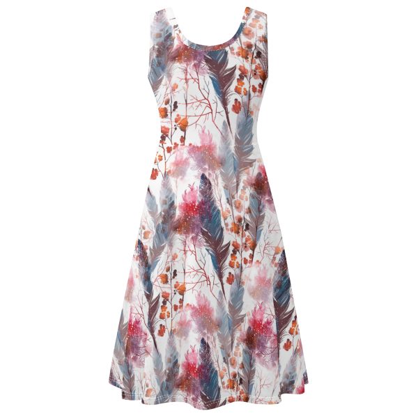 Women's Boho Chic Sleeveless A-Line Midi Dress