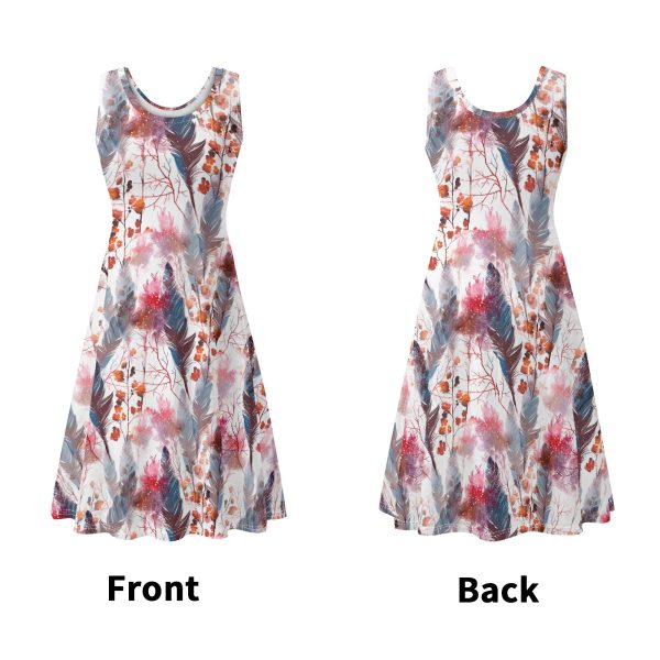 Women's Boho Chic Sleeveless A-Line Midi Dress