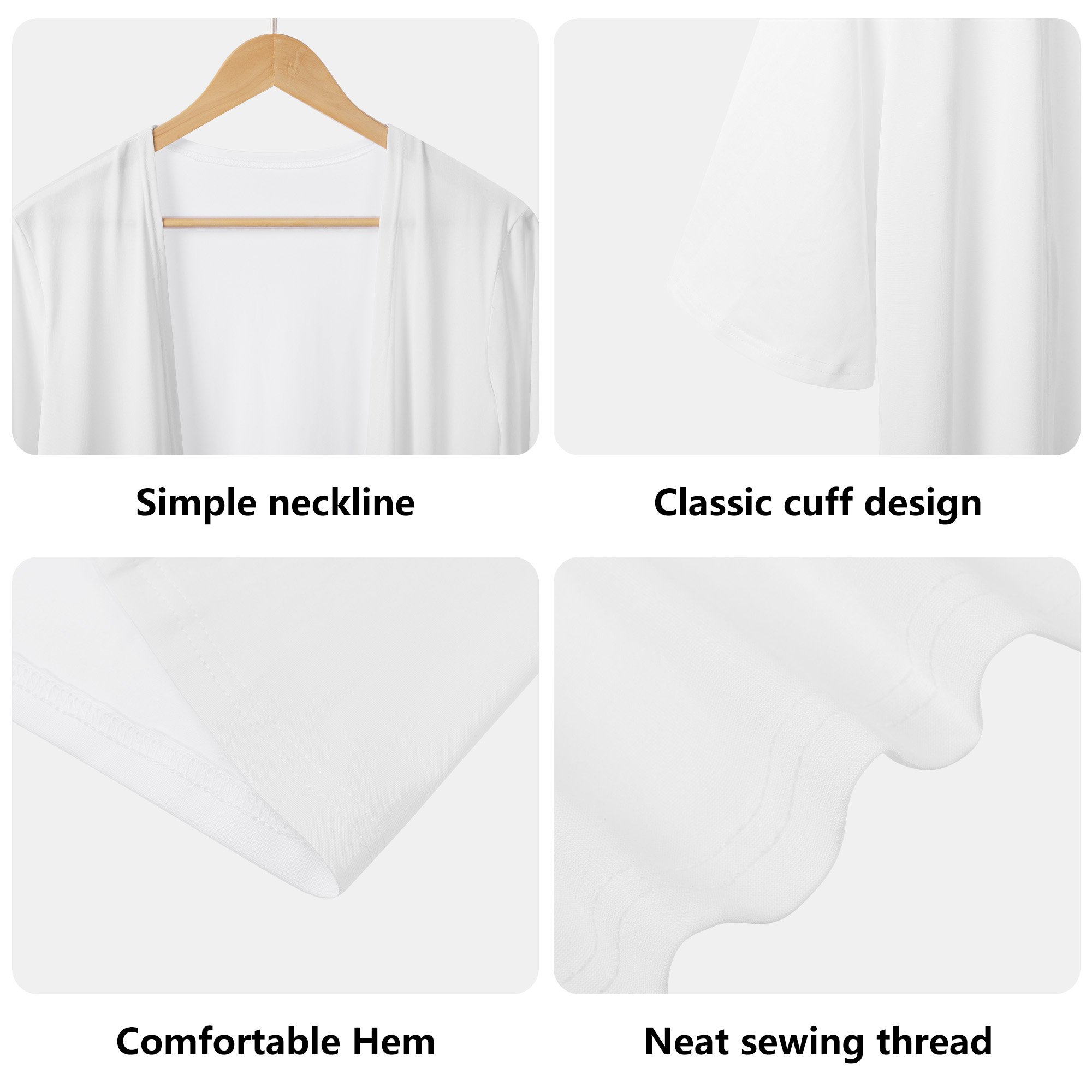 Knots Women's Half Sleeve Kimono Cardigan