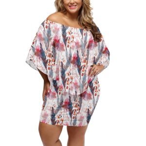 Women's Boho Chic Off Shoulder Polyester Wrap Dress
