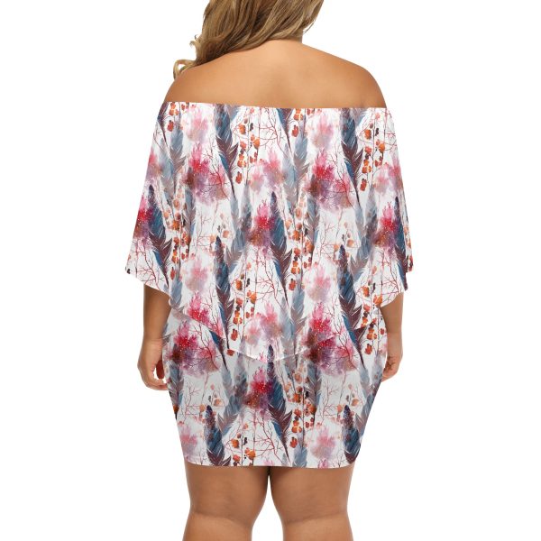 Women's Boho Chic Off Shoulder Polyester Wrap Dress