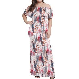 Boho Chic Women's Off Shoulder Wrap Long Dress