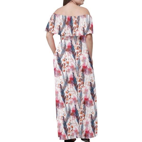 Boho Chic Women's Off Shoulder Wrap Long Dress