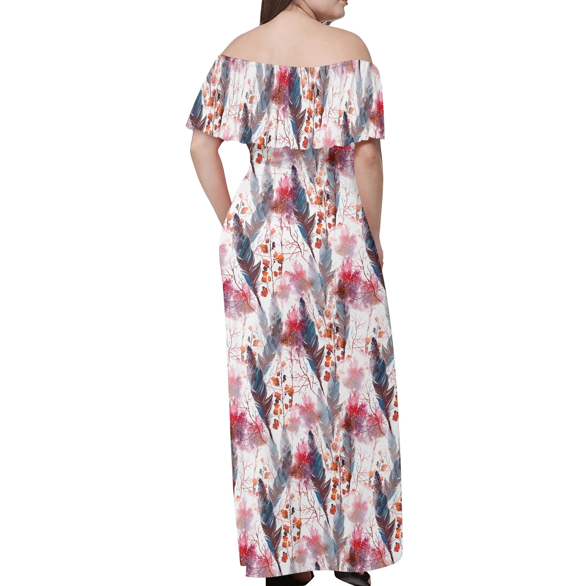 Boho Chic Women's Off Shoulder Wrap Long Dress