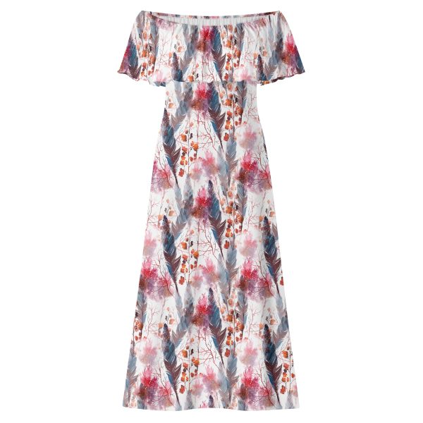 Boho Chic Women's Off Shoulder Wrap Long Dress