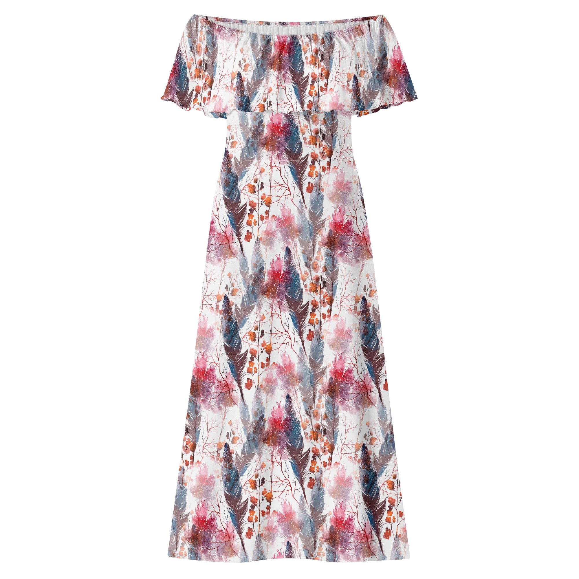Boho Chic Women's Off Shoulder Wrap Long Dress