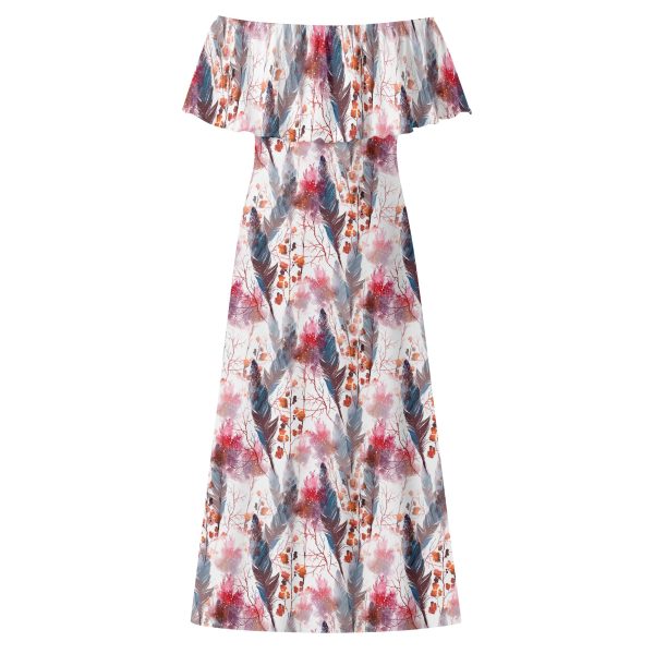 Boho Chic Women's Off Shoulder Wrap Long Dress