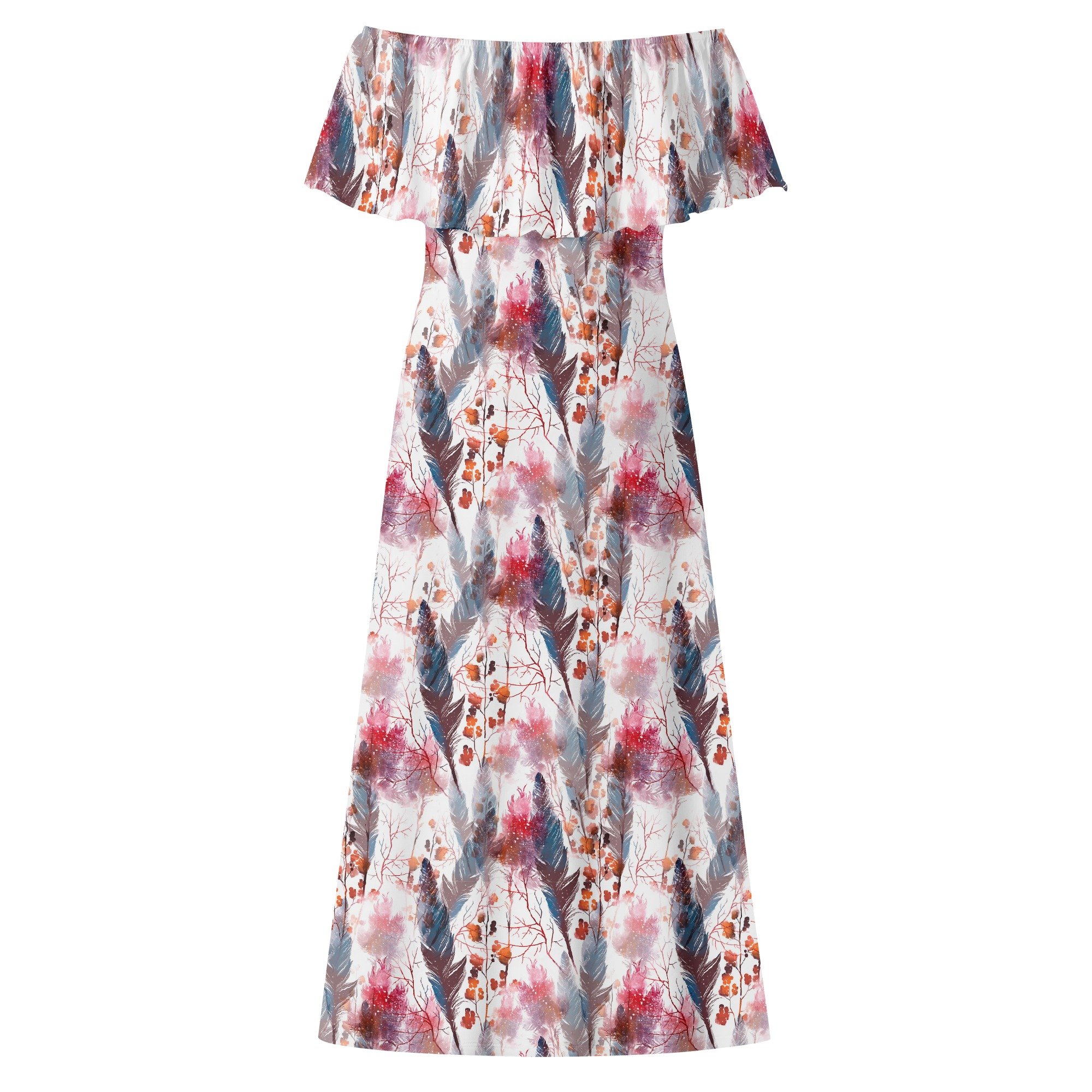 Boho Chic Women's Off Shoulder Wrap Long Dress