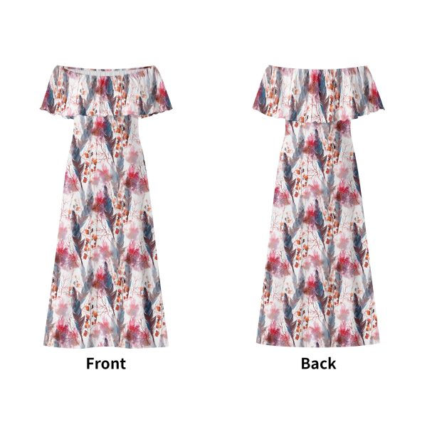 Boho Chic Women's Off Shoulder Wrap Long Dress