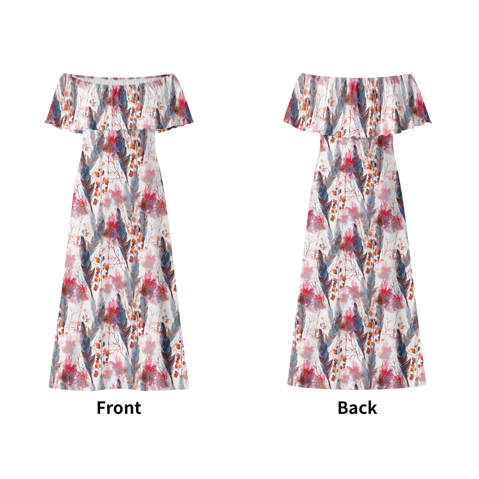 Boho Chic Women's Off Shoulder Wrap Long Dress
