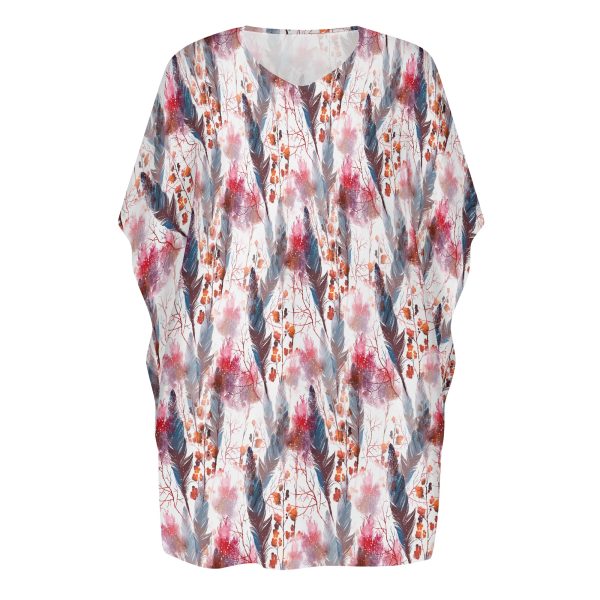 Women's Boho Chic V Neck Batwing Sleeve Loose Dress