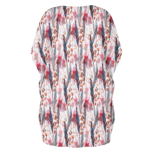 Women's Boho Chic V Neck Batwing Sleeve Loose Dress