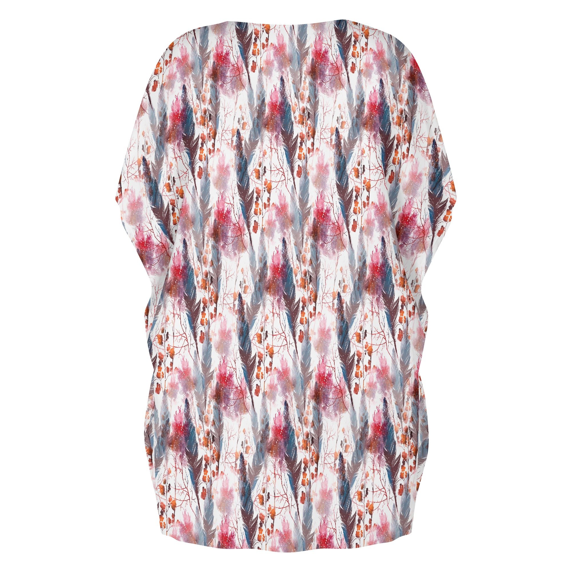 Women's Boho Chic V Neck Batwing Sleeve Loose Dress