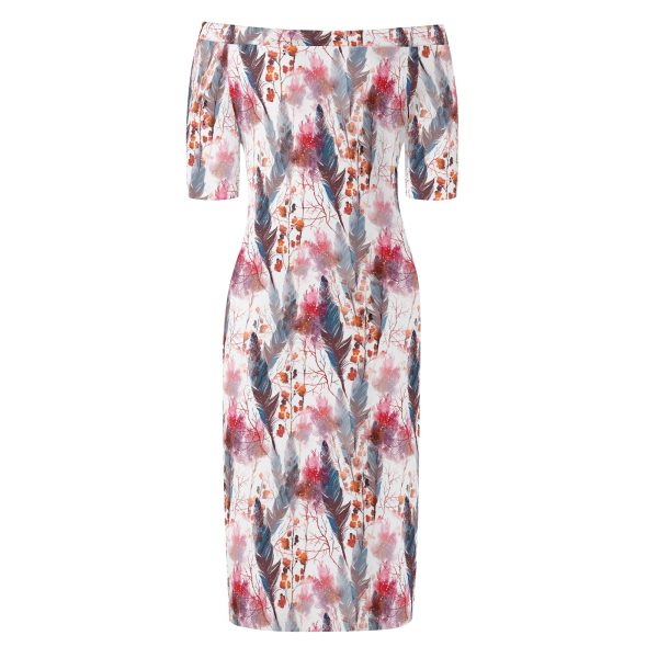 Women's Boho Chic Off Shoulder Wrap Dress