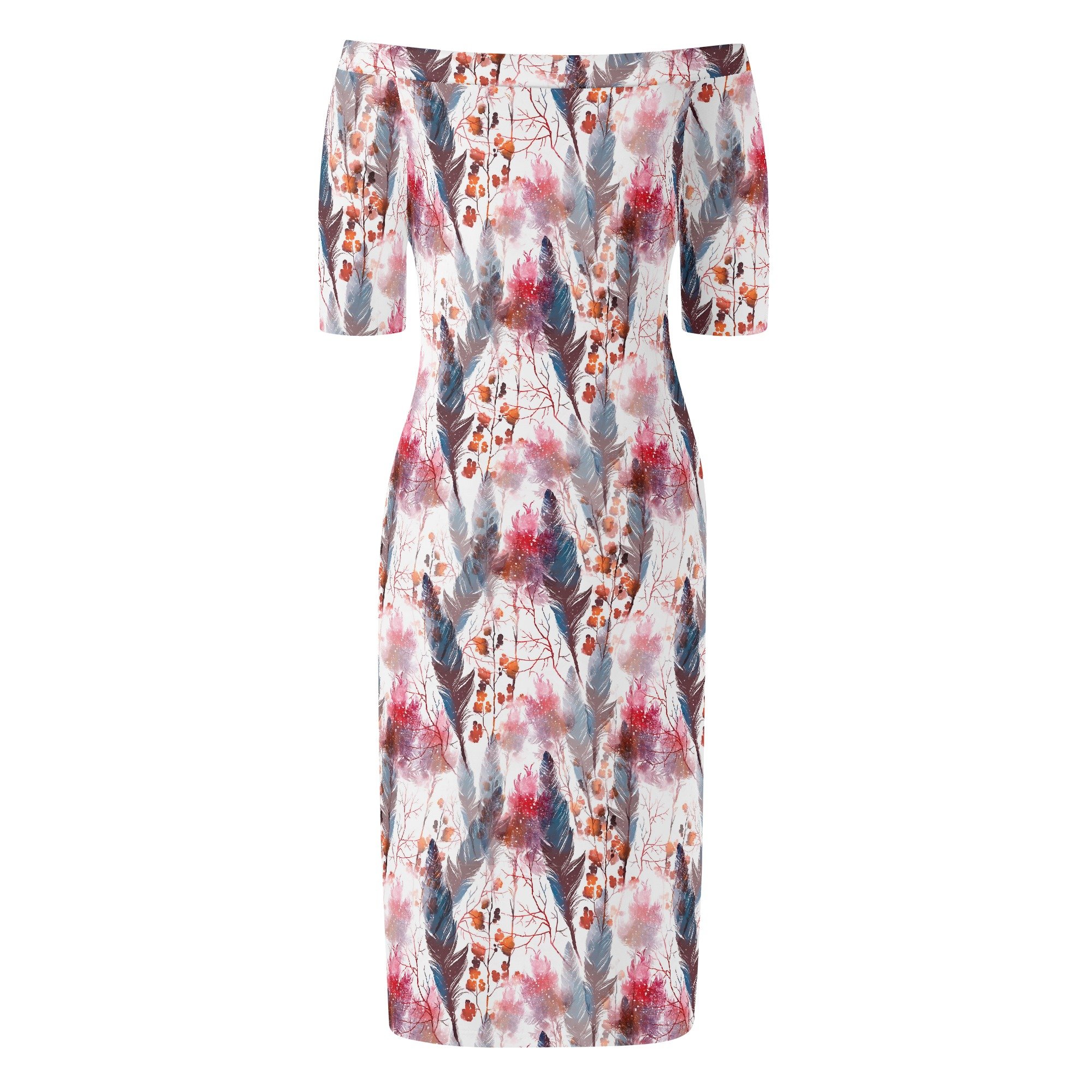 Women's Boho Chic Off Shoulder Wrap Dress