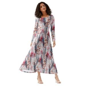 Boho Chic Women's Long Sleeve Flowy Maxi Dresses