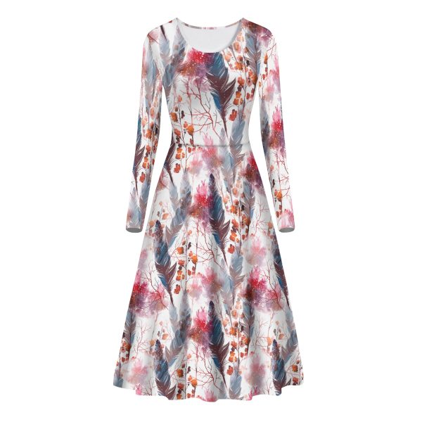 Boho Chic Women's Long Sleeve Flowy Maxi Dresses
