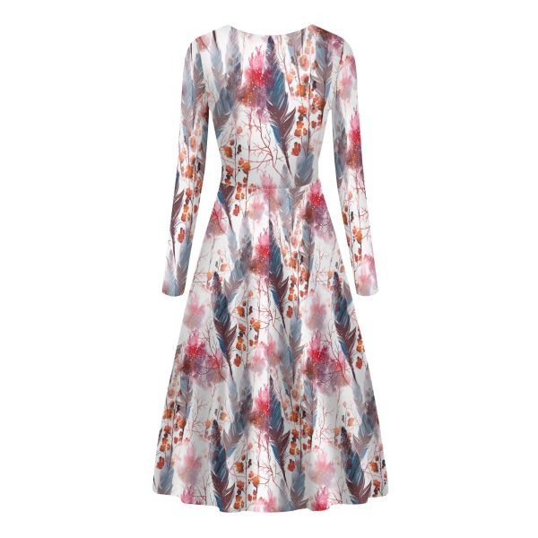 Boho Chic Women's Long Sleeve Flowy Maxi Dresses