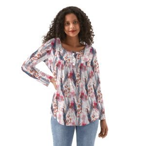 Boho Chic Women's Babydoll Neck Casual Top