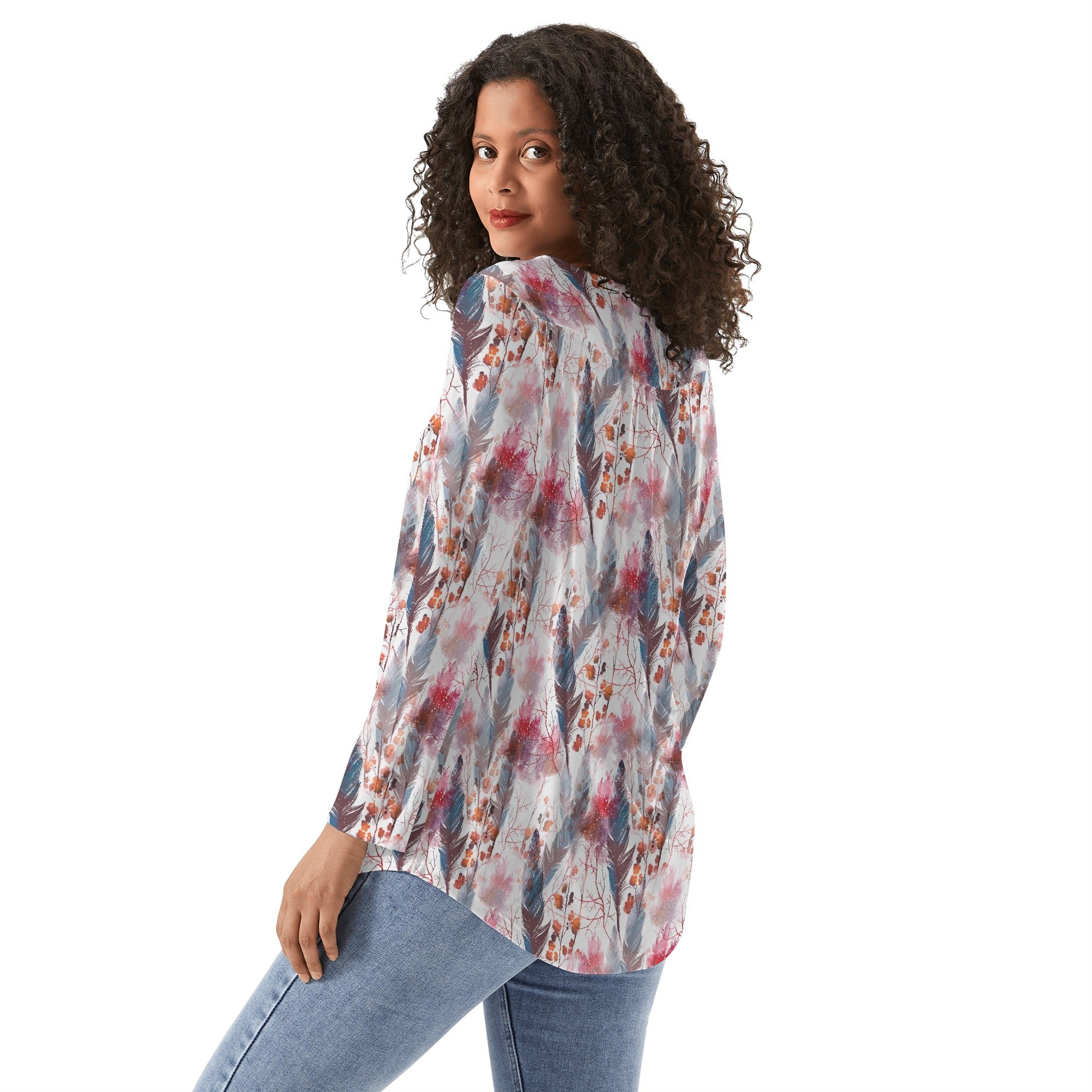 Boho Chic Women's Babydoll Neck Casual Top