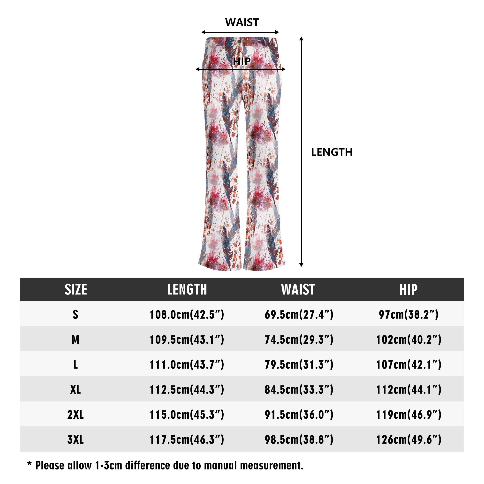 Boho Chic Women's Printed Elegant Flared Pants