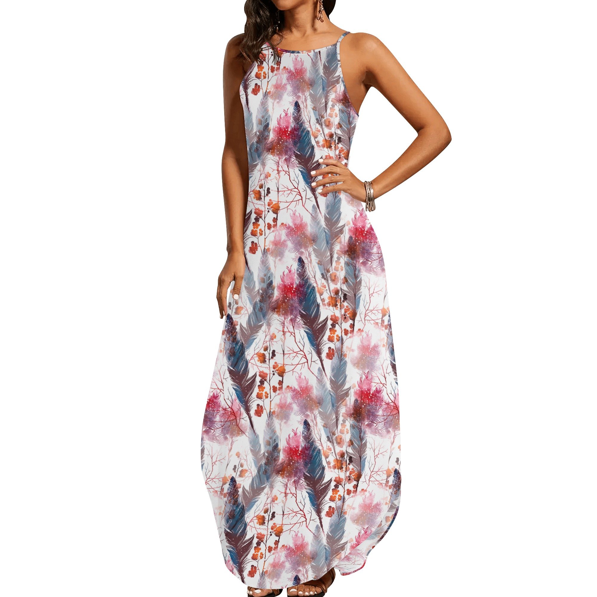 Boho Chic Women's Sleeveless Elegant Evening Dress