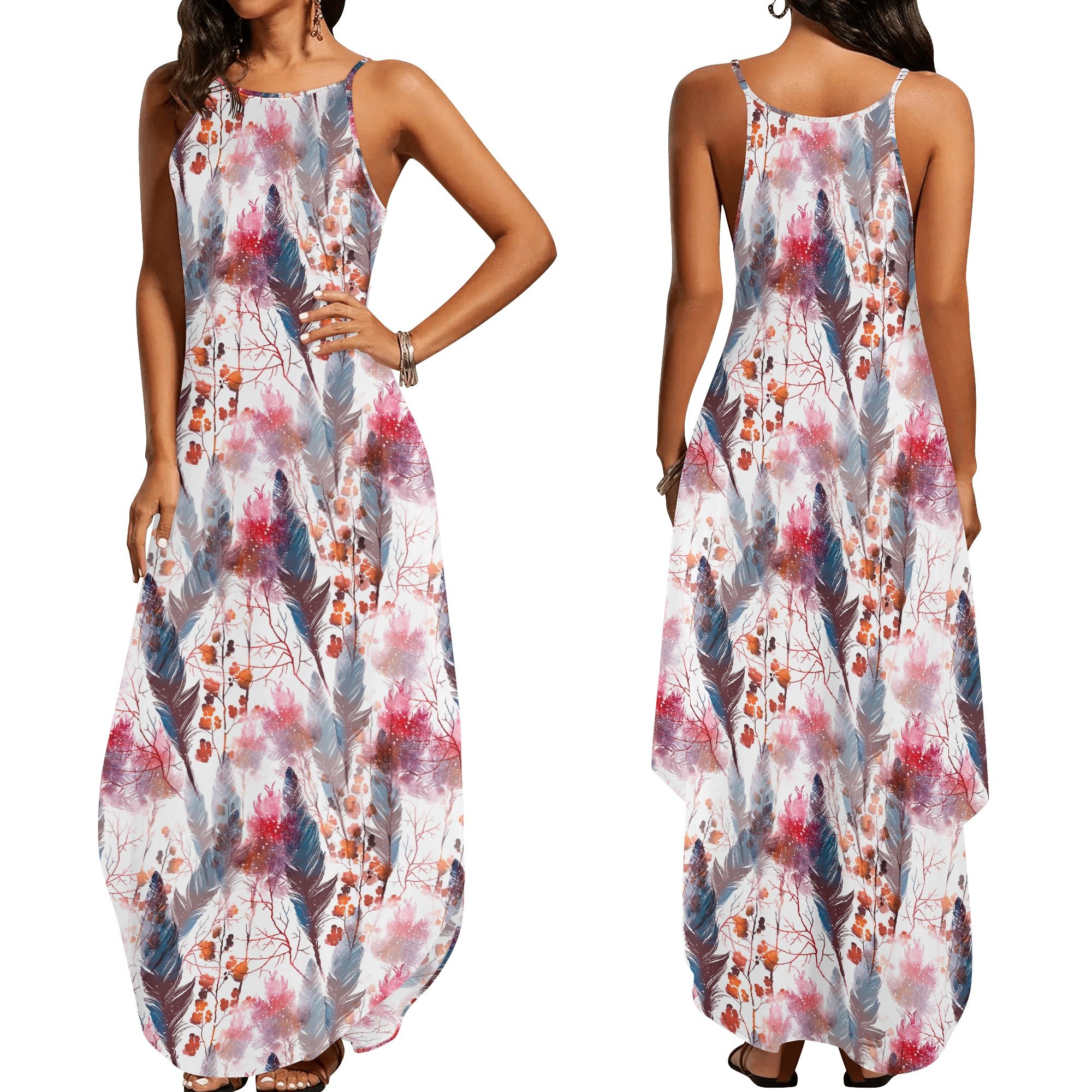 Boho Chic Women's Sleeveless Elegant Evening Dress