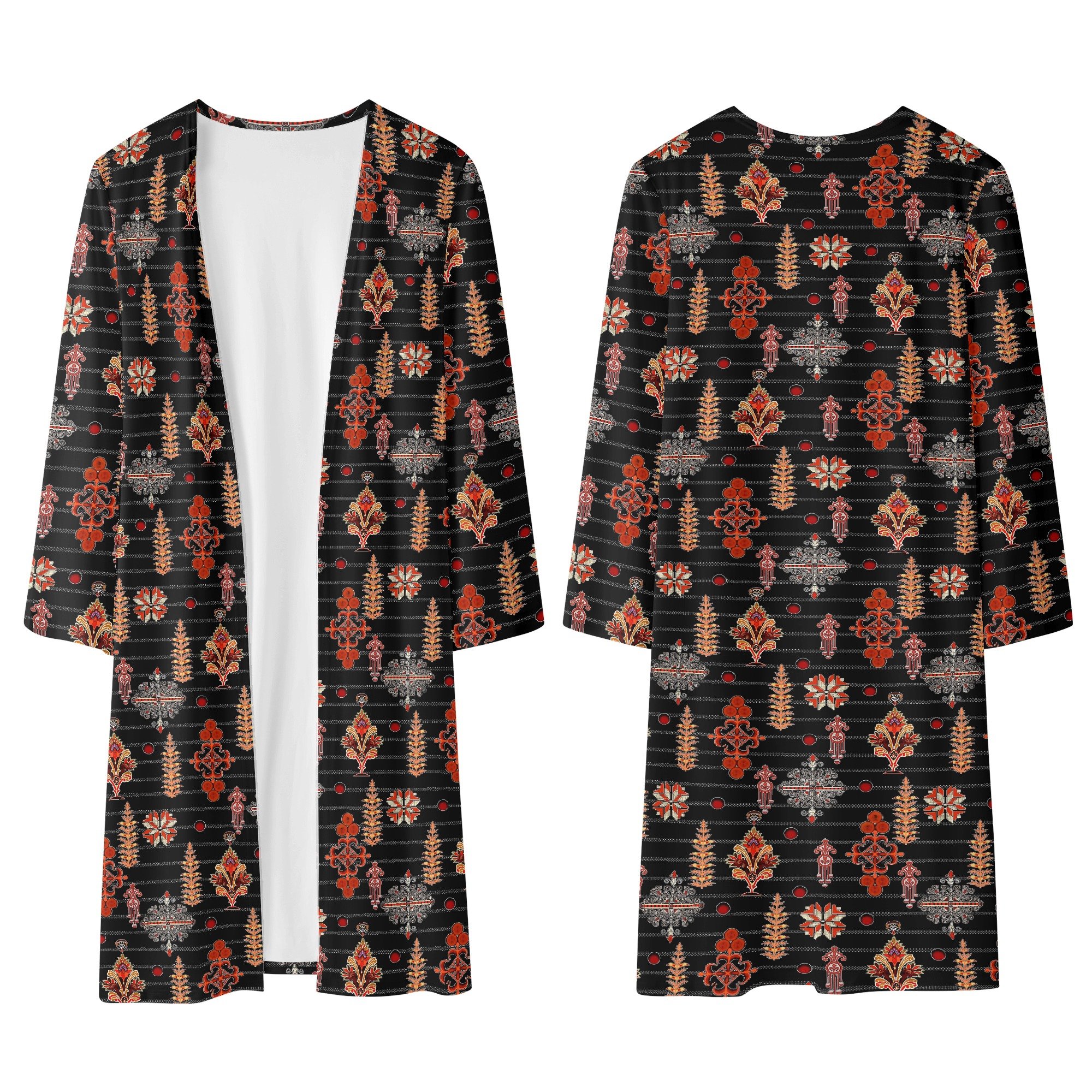 Cardigan Kimono Étnico Nocturno