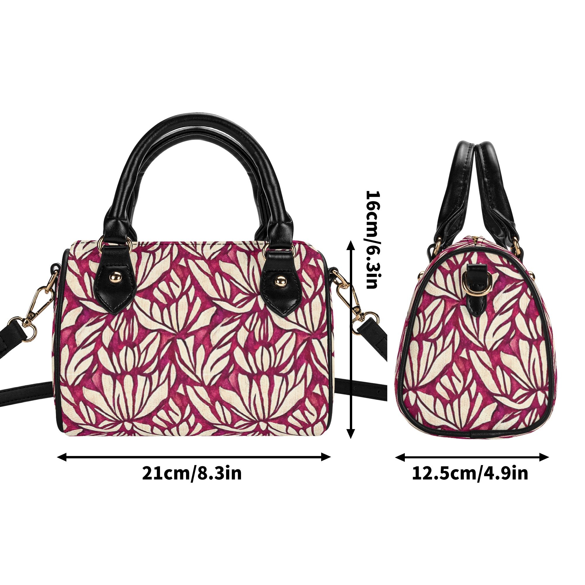 Mini Bolso de Piel Estampado Floral "Loto Chic"